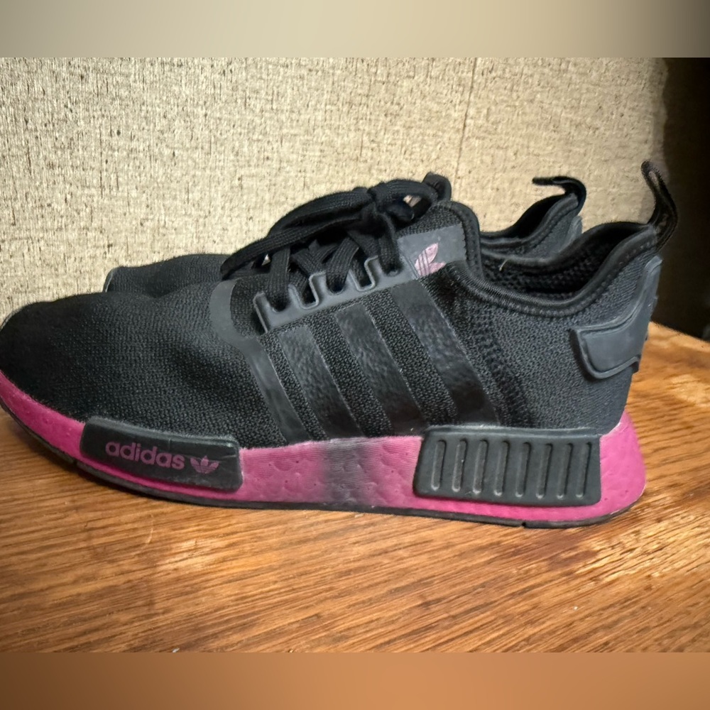 Adidas NMD R1 Black with Pink Sole